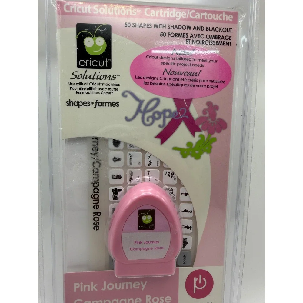 Cricut Cartridge Pink Journey Campagne Rose Pink Solutions 50 Shapes New